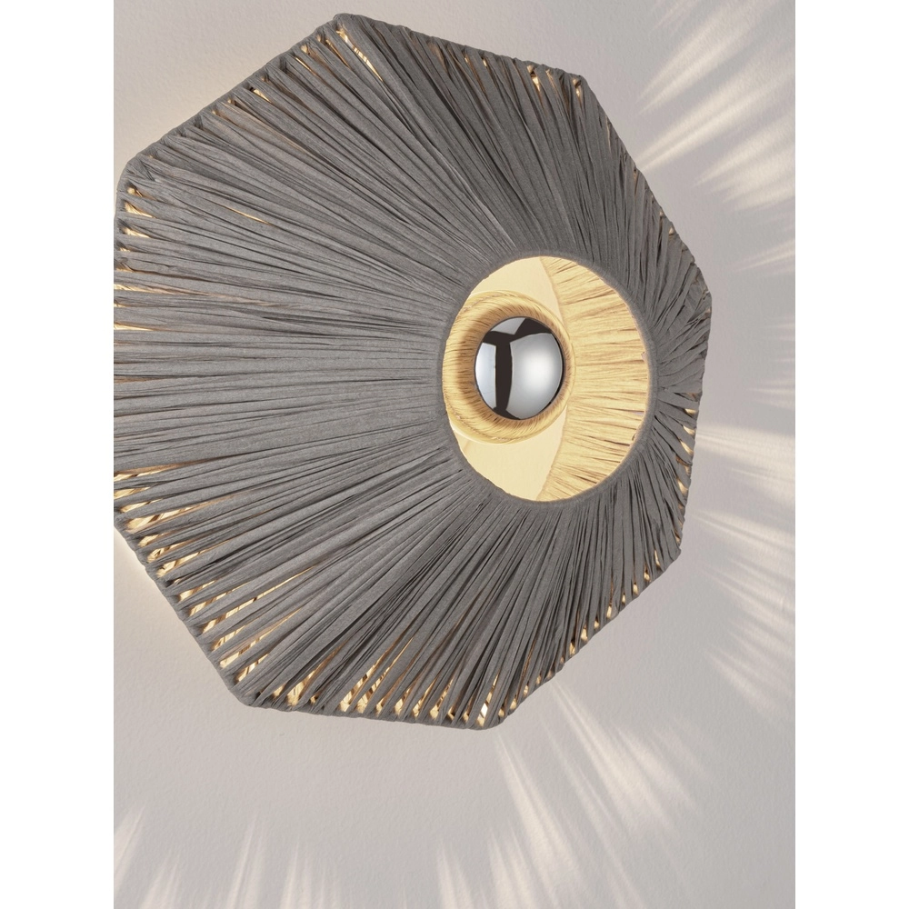 Lampe murale Elvio gris Ø 30cm Lyora 5212017493866