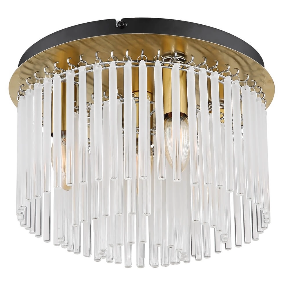 Plafonnier doré Gorley avec verre Ø 32cm Globo 9007371455805
