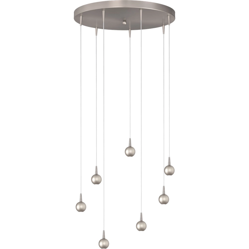 Lampe suspendue à 7 lampes Talana nickel Ø 50cm DTW