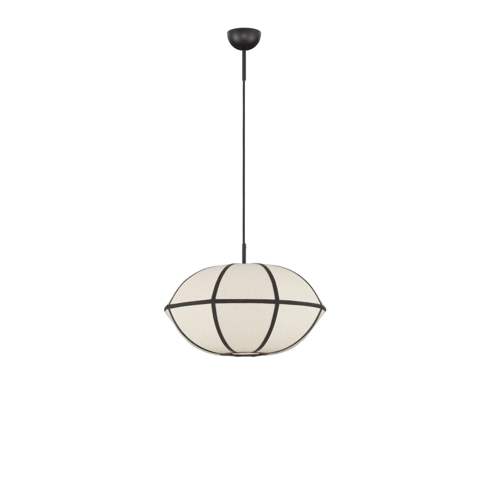 Lampe suspendue Brera noir avec blanc Ø 45cm Lyora 5212017493569