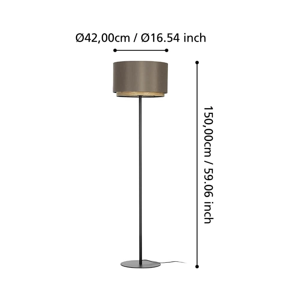 Lampe de table Marchena cappucino avec bois - Ø 42cm Stars of Light 9008606240098