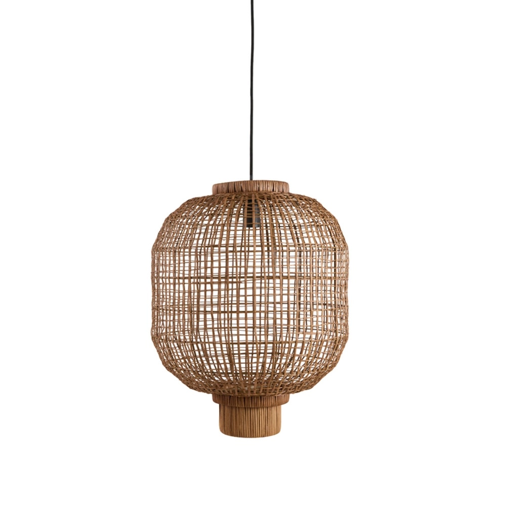 Lampe pendante naturelle Dorzan sombre Ø 42cm