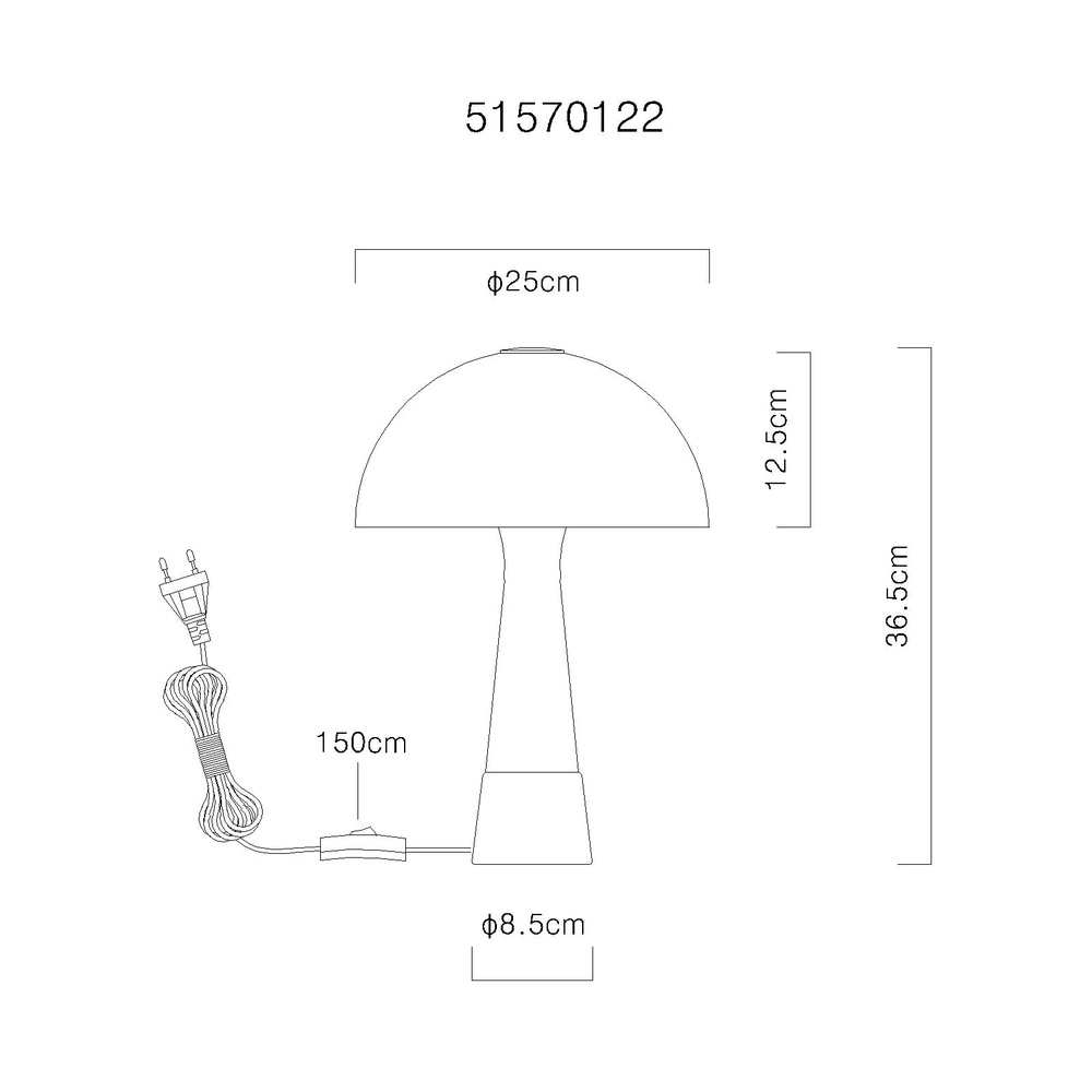 Lampe de table unique Paulin Ø 25 cm brun sable Globo 9007371519804