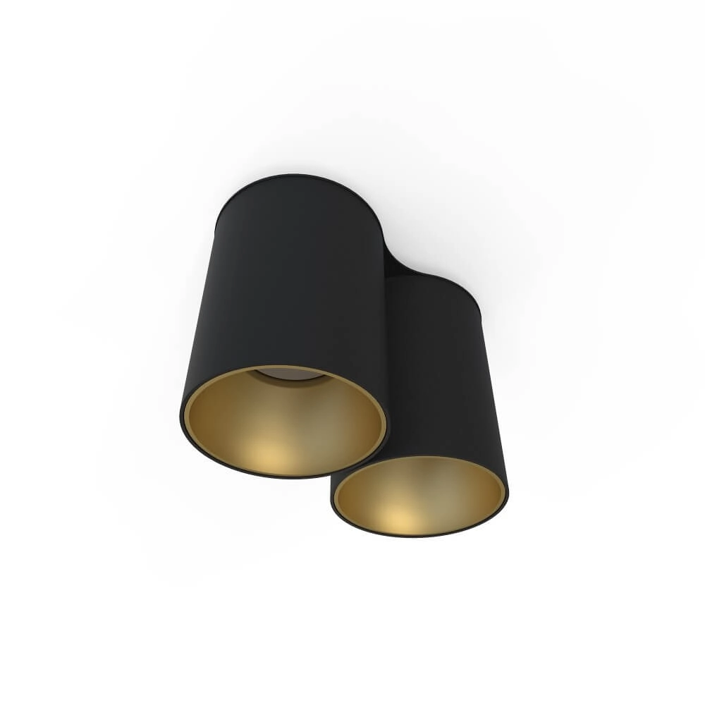 Spot de plafond Eye Tone noir avec de l'or Spot de plafond Eye Tone noir avec de l'or