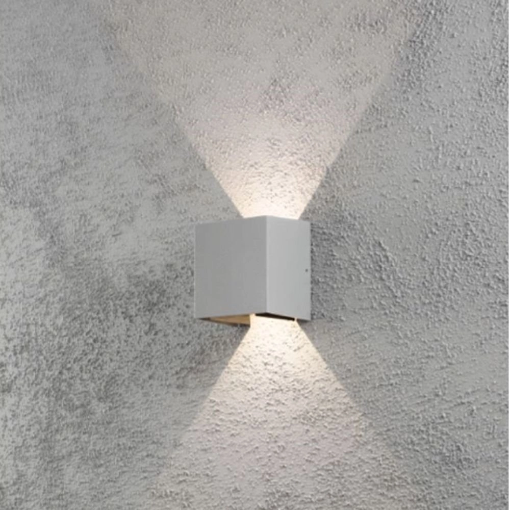 LED lampe d'extérieur Cremona Up - Down 2x3w - 3000K 13,5cm argent mat KonstSmide 7318307959314