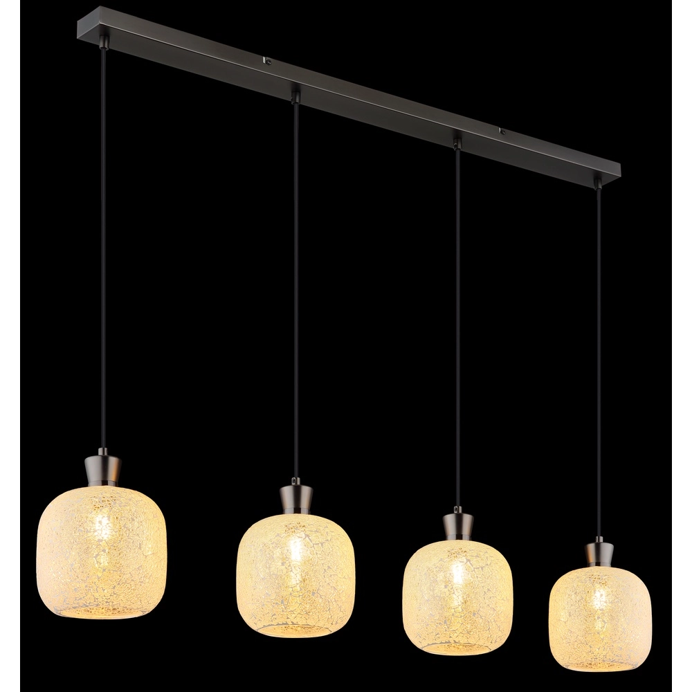 Lampe suspendue à 4 lumières Brokana Bronze à fusil Globo 9007371566471