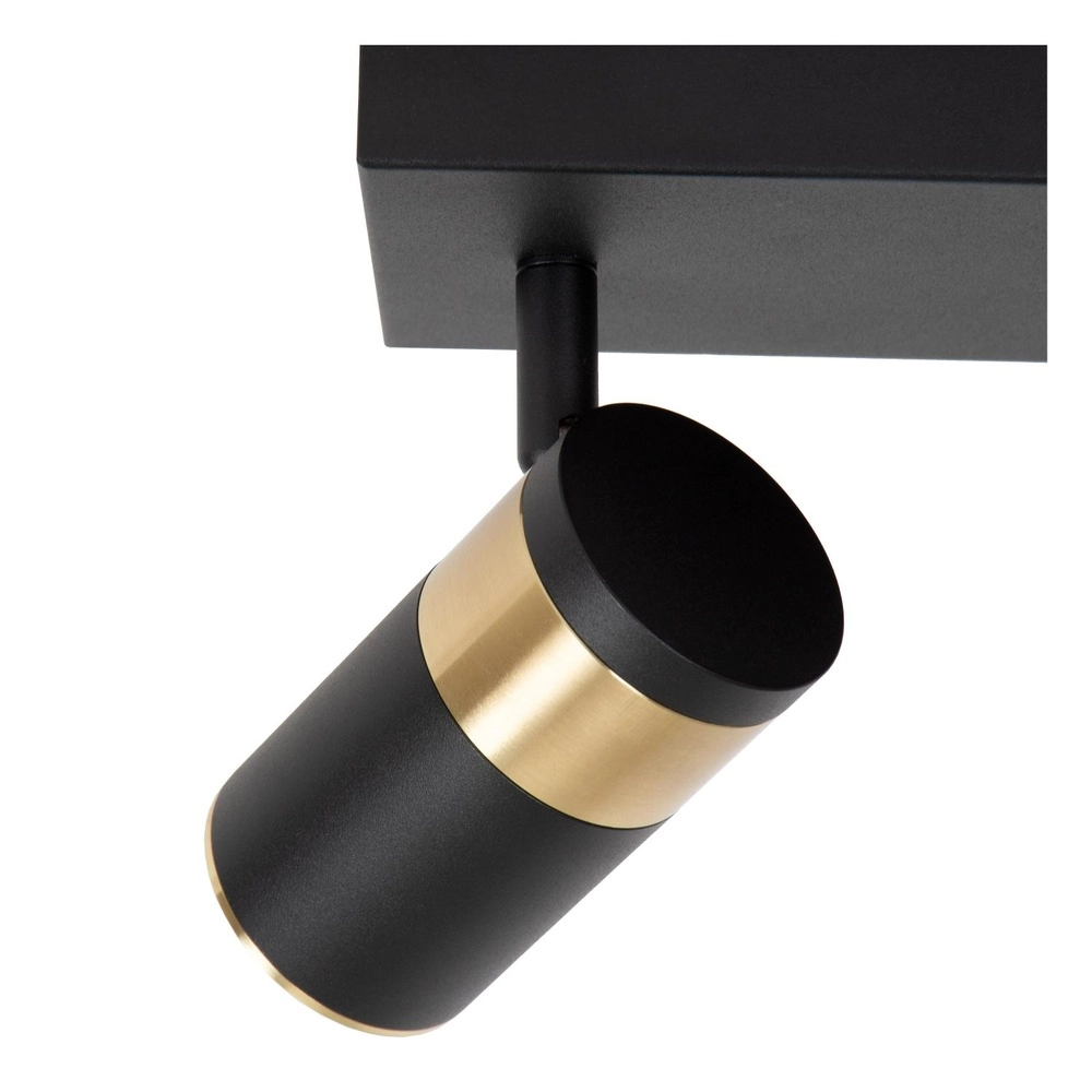 Lampe de plafond Gorik 3 noir clair avec or Lucide 5411212530998