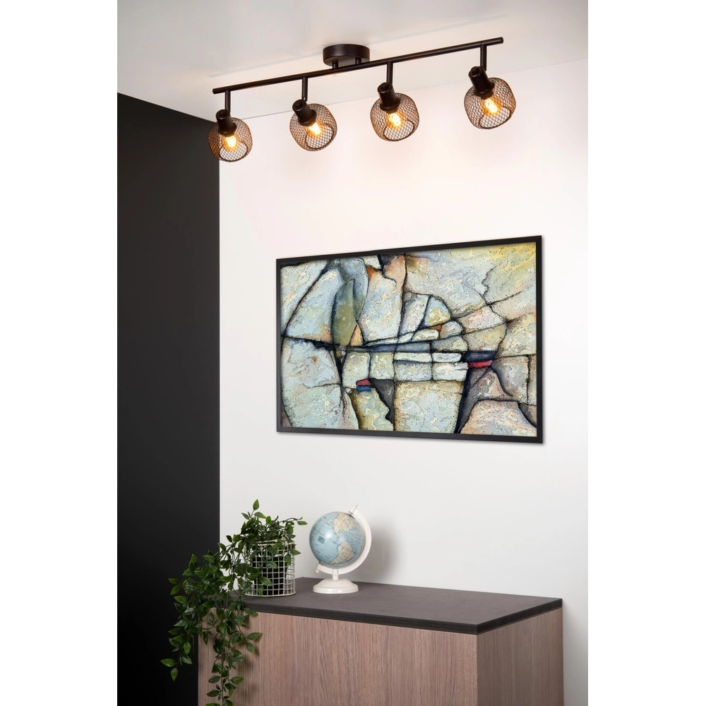Éclairage de plafond Maren Noir à 4 lumières Lucide 5411212771117