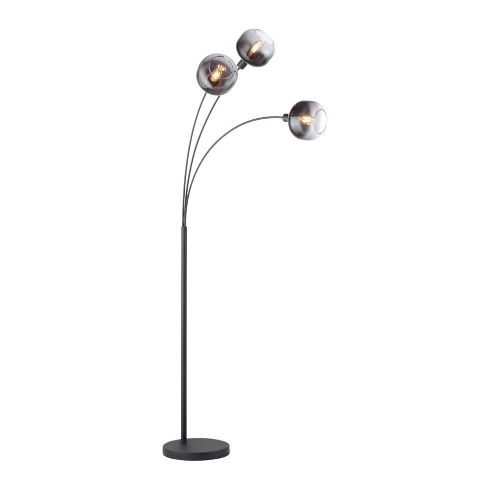 Lampadaire noir Zea 3 lumières Lampadaire noir Zea 3 lumières