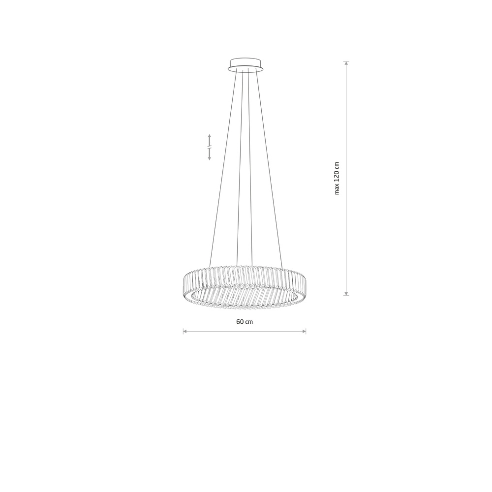 Chandelier Luxora Led Ø cristal de 60 cm Lyora 5903139117050
