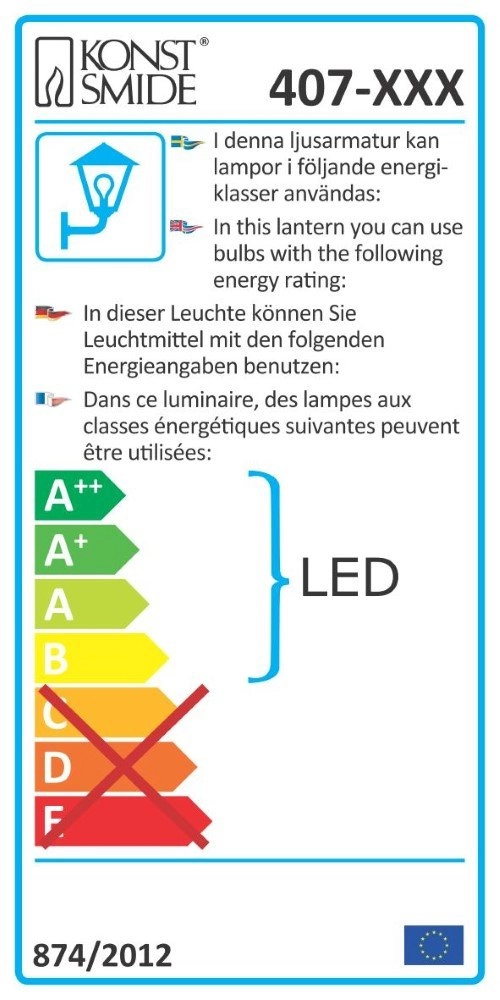 Spot murale Antares pour l'extérieur KonstSmide 7318304077509