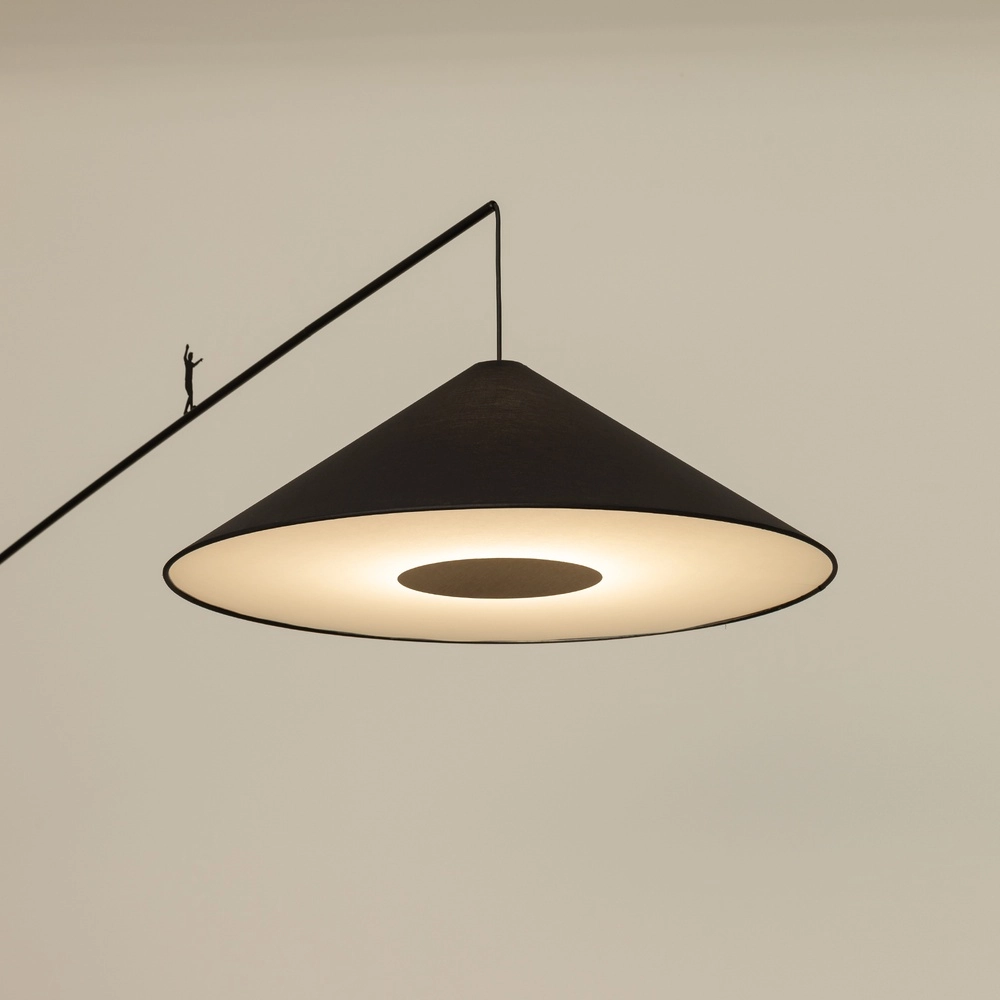 Lampe de pied Poise noir Ø 72cm Lyora 5903139117685