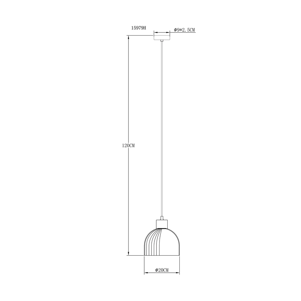 Lampe suspendue Swanson noir Ø 20cm Globo 9007371589647