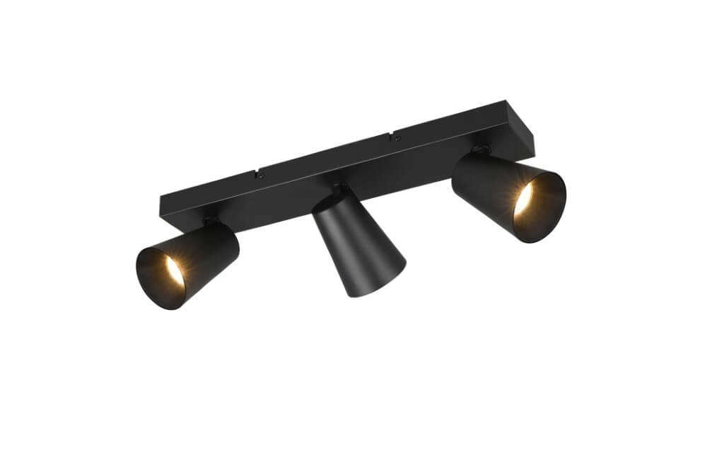 Spot en saillie 3 lumières Sharp noir Trio 4017807613087
