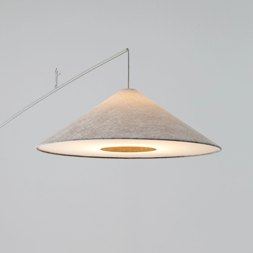 Lampe de pied Poise brun sable Ø 72cm Lyora 5903139116862