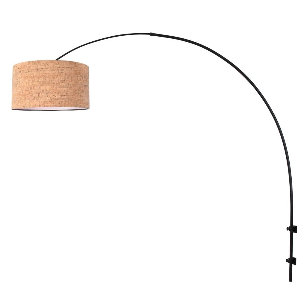 Arche de lampe murale noire Sparkled Light avec un chapeau en liège Ø40cm Steinhauer 8712746180466
