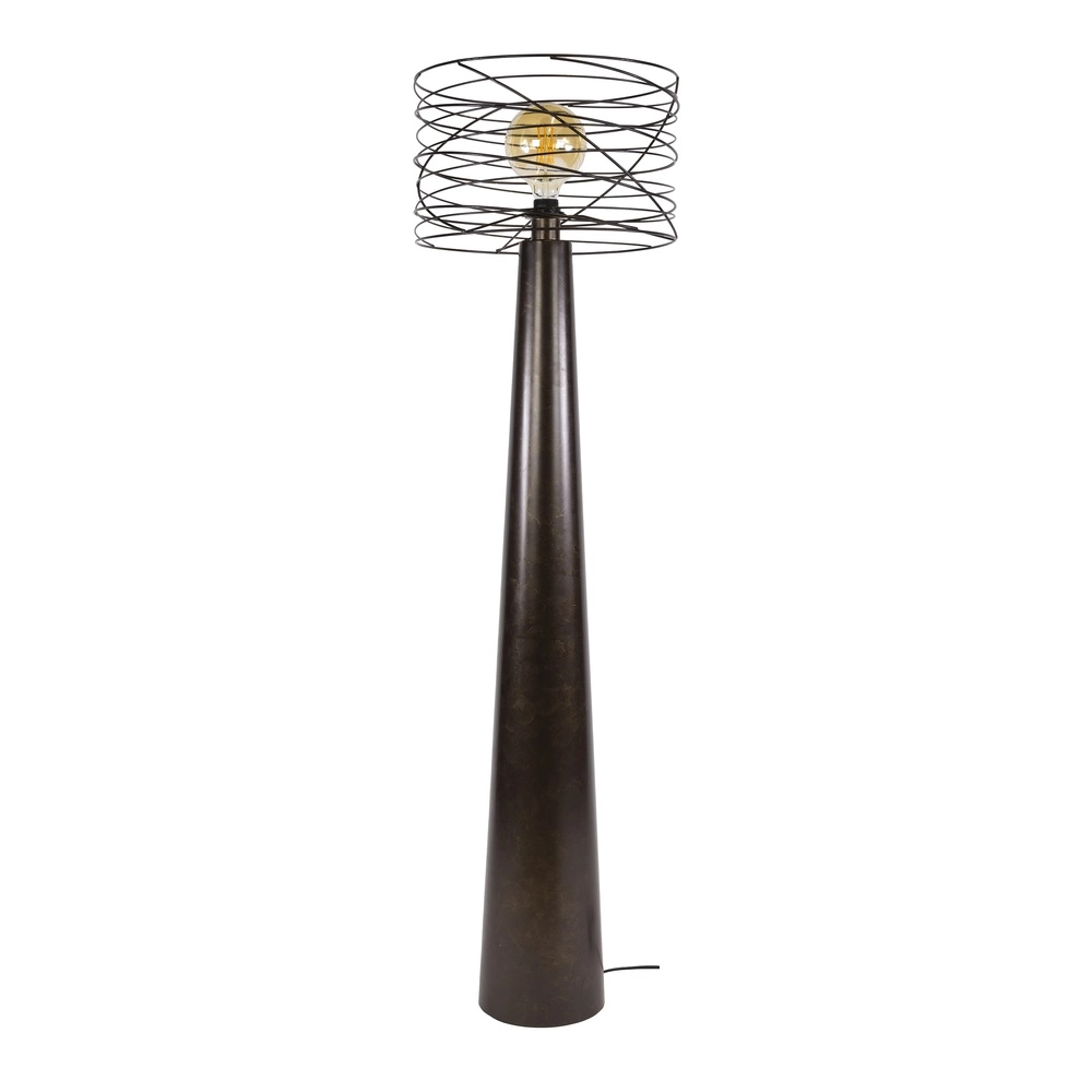 Lampadaire marron urbain Curl avec capuchon de fil Lyora 8716803512535