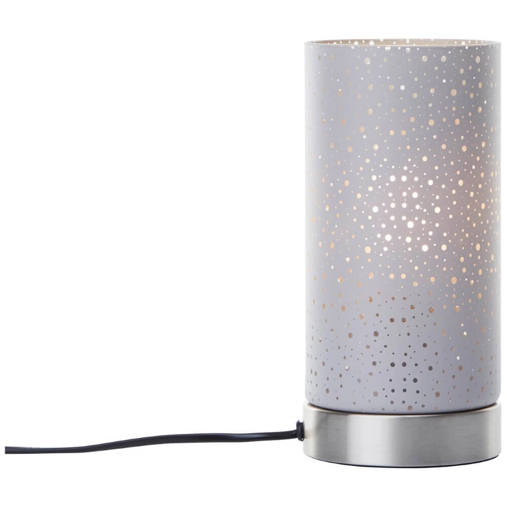 Lampe de table Scarlett nickel avec gris Brilliant 4004353438219