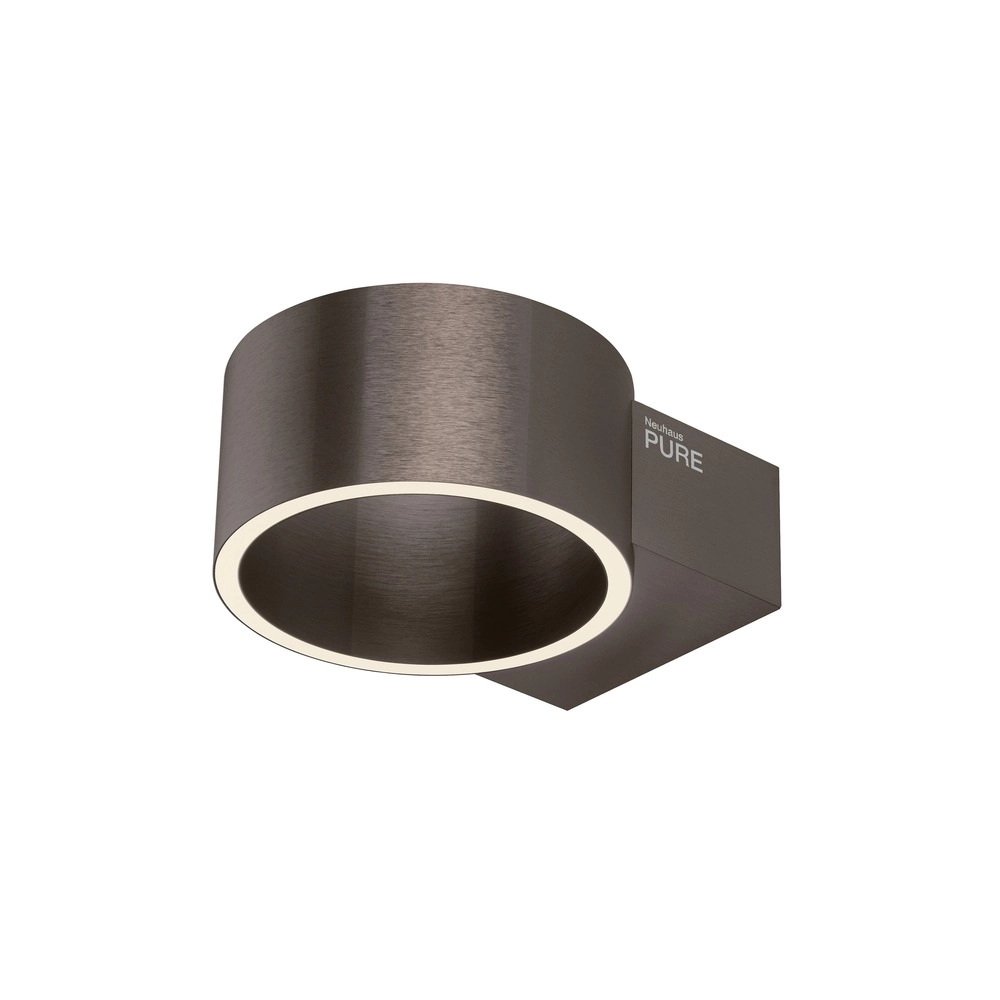 Lampe murale rechargeable Pure Akku Clipse Brossé brun foncé Paul Neuhaus 4012248393017