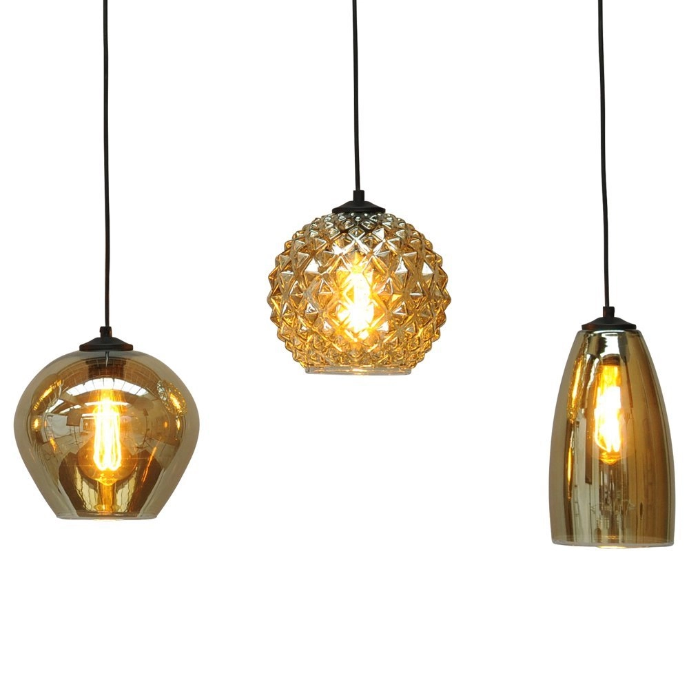 Lampe suspension en verre Quinto 5 Masterlight 8718121216508