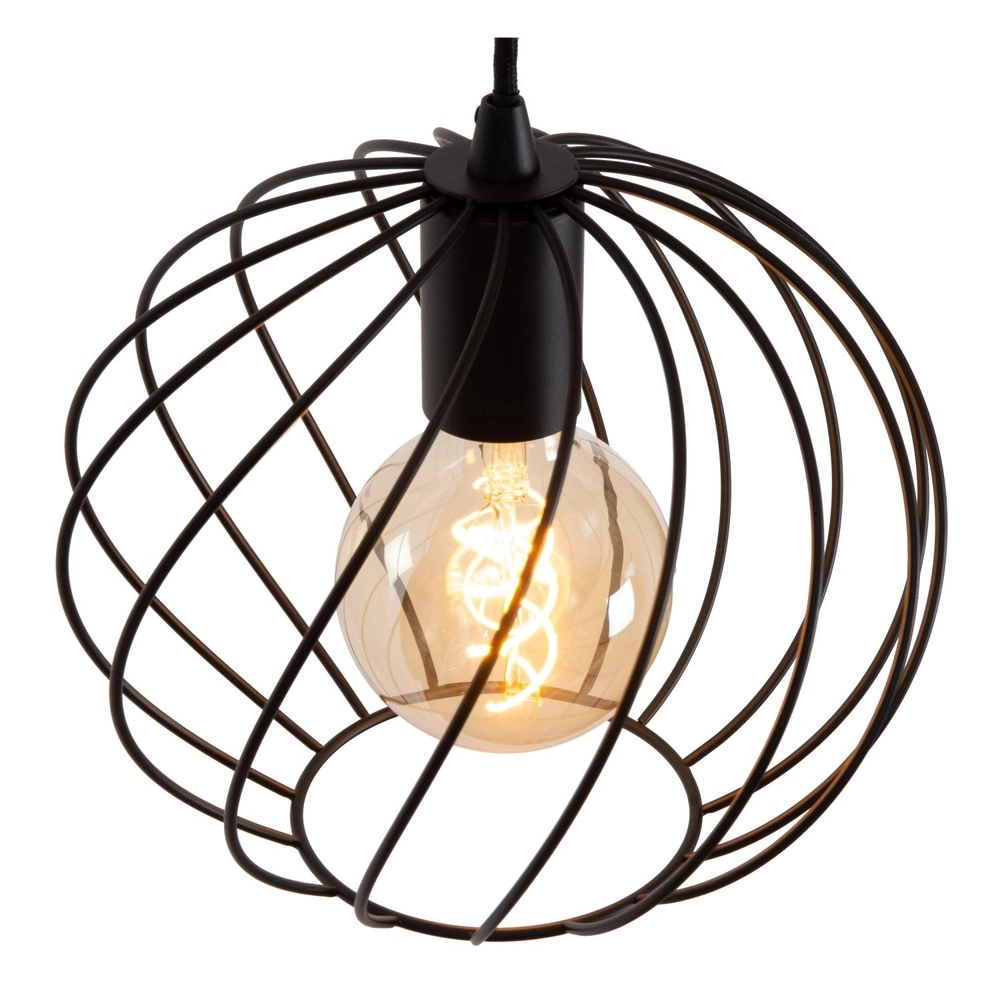 Lampe suspendue Danza Ø 25cm noir Lucide 5411212211514