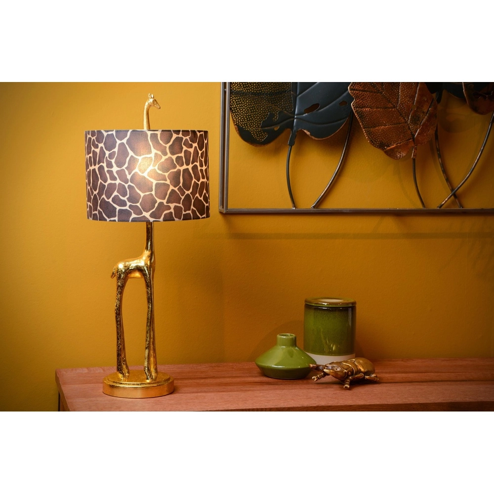 Lampe de table Extravaganza Miss Tall Girafe or avec noir Lucide 5411212105424