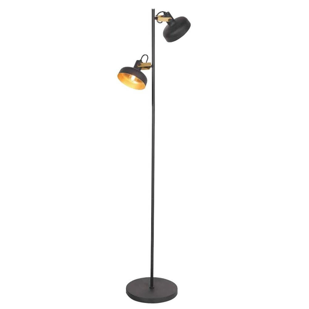 Lampadaire Prato noir avec or Steinhauer 8712746176407