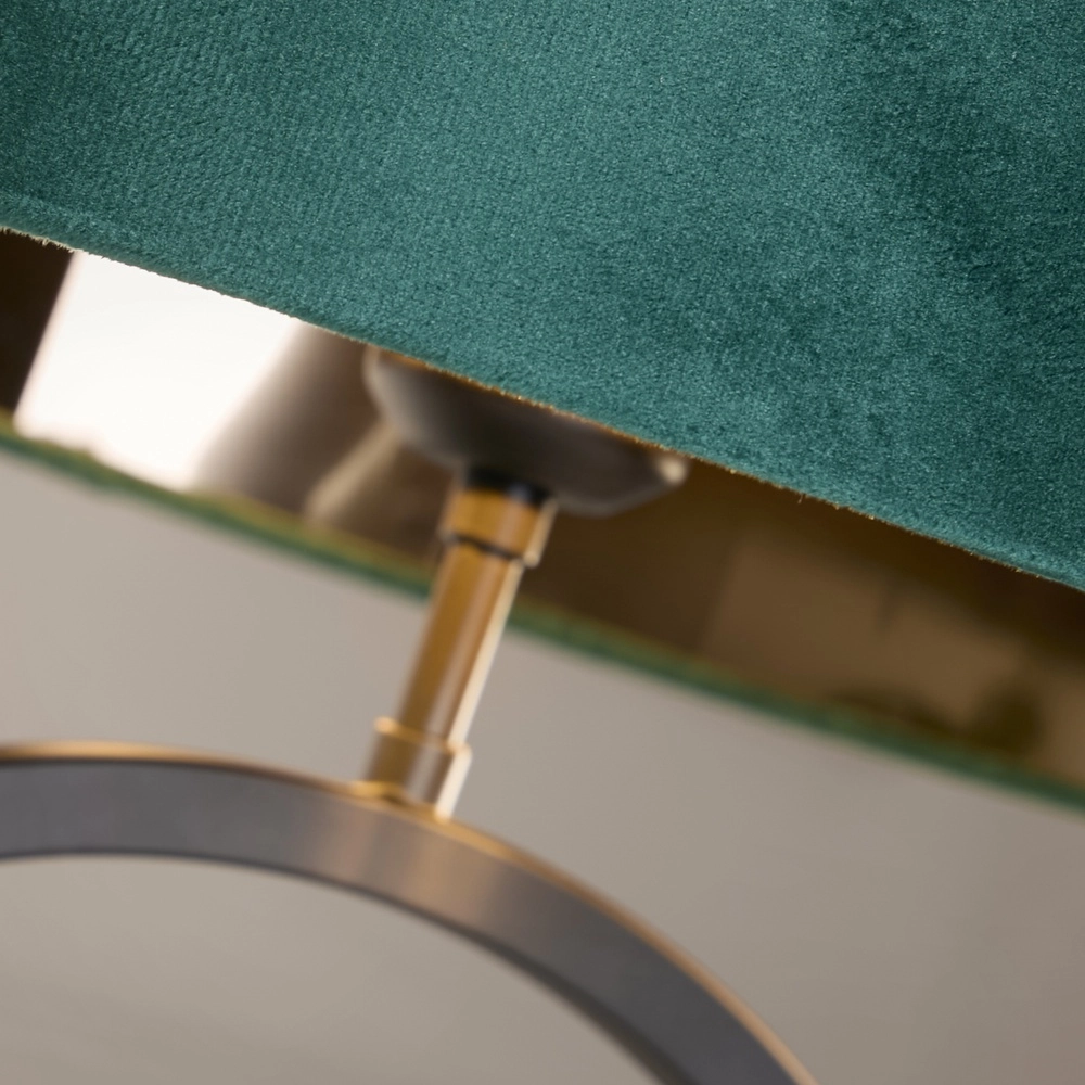 Lampe de table Elegant Noir avec capuche émeraude Searchlight 5053423305462