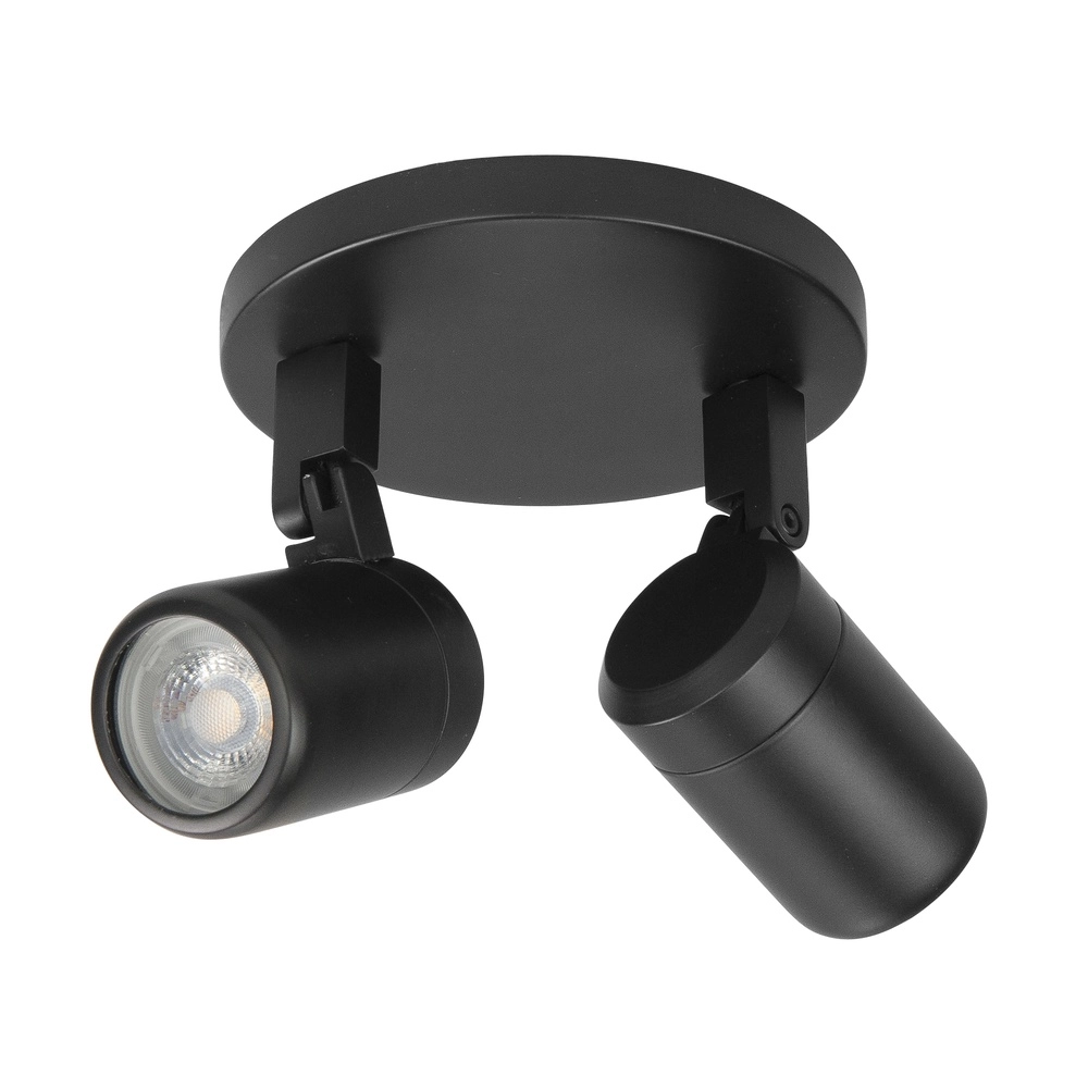 Moquerie Rain Noir 2 lumières rond Moquerie Rain Noir 2 lumières rond
