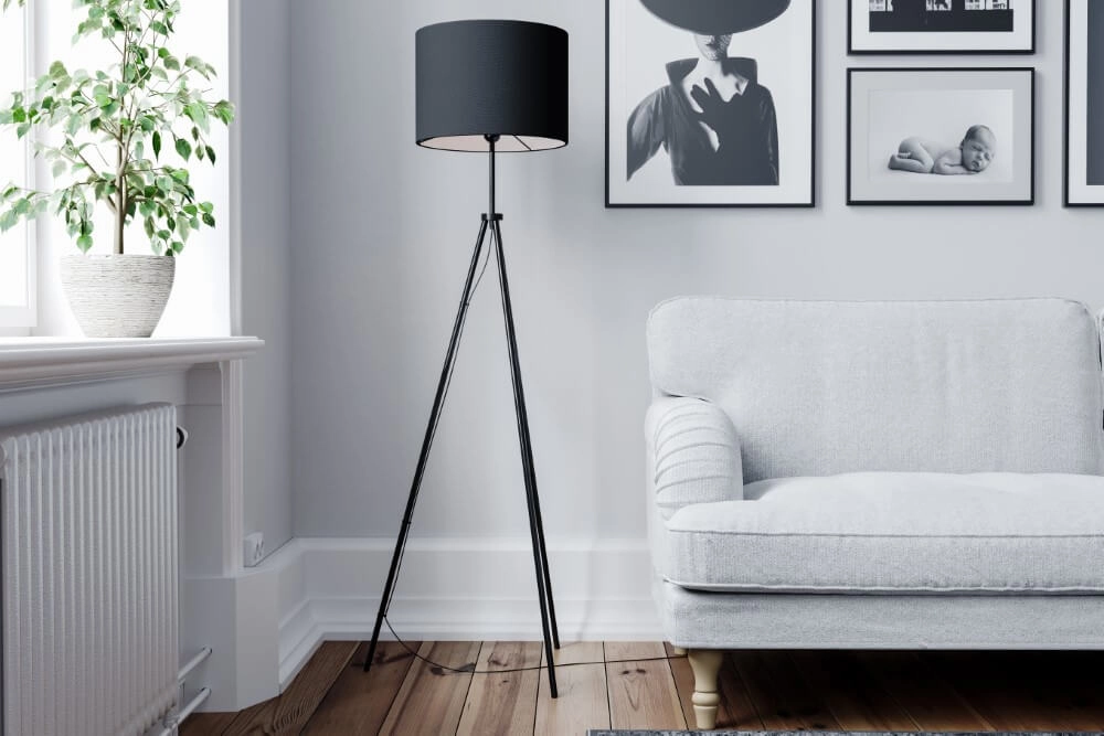 Lampe sur pied Rina noir mat By Rydéns 7391741007032