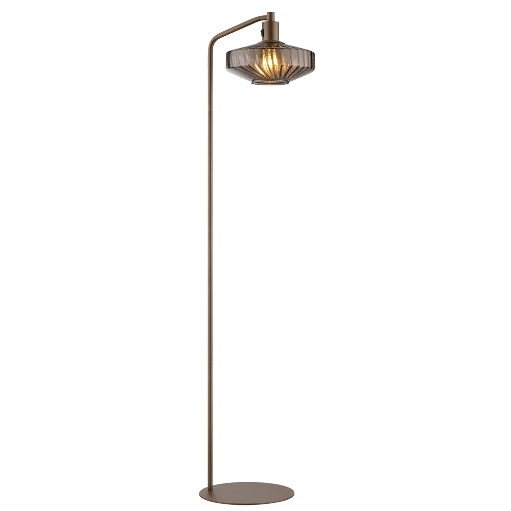 Lampe sur pied unique Lyn Café brun
