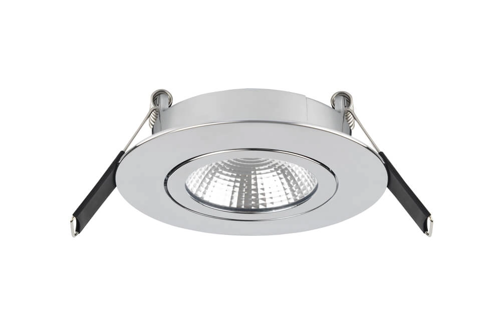 Spot encastrable plat Lux Slim 3000K - chromé Lyora 5055788250050