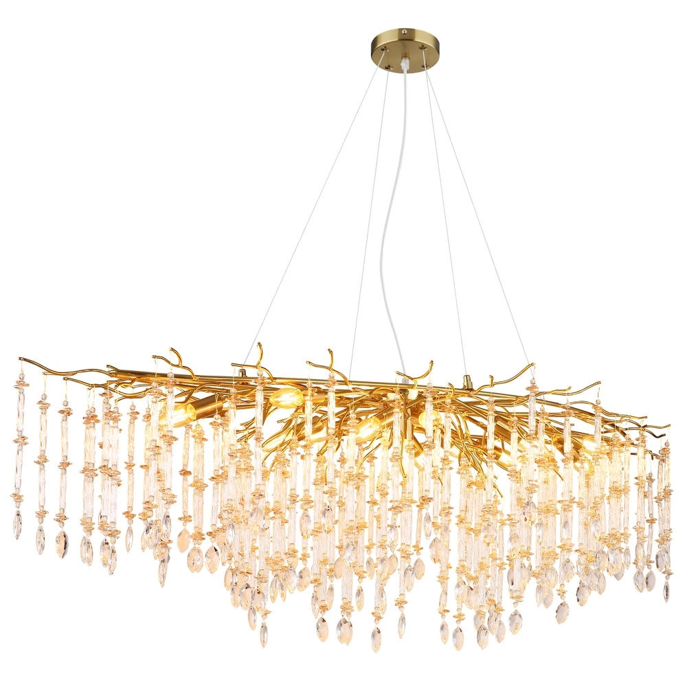 Lampe suspendue Gloria 150 cm d’or