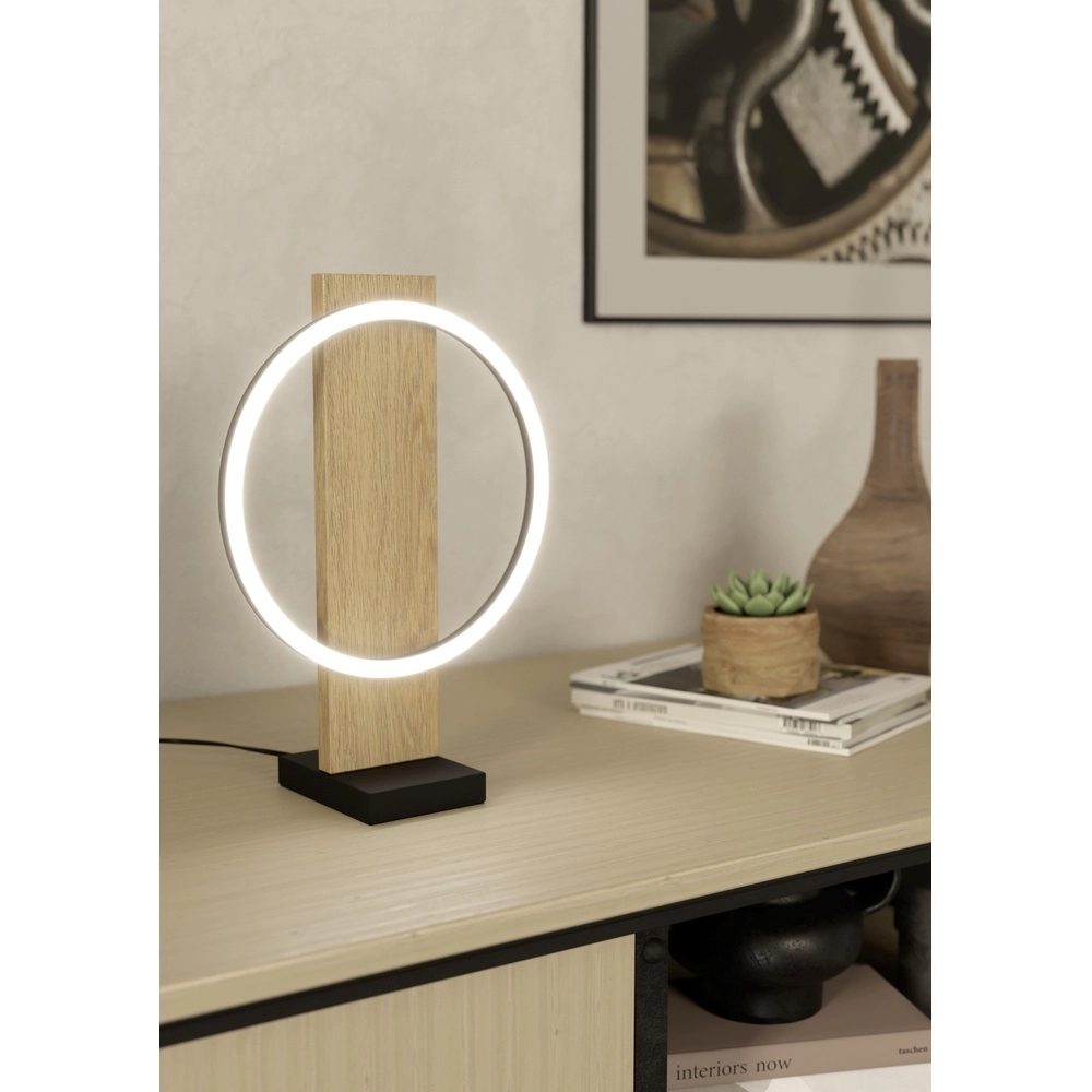 Lampe de table Boyal LED - avec un aspect bois Eglo 9008606327256