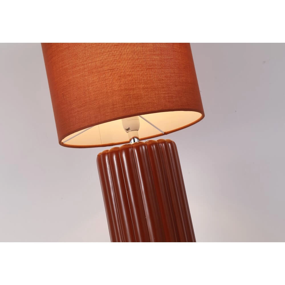 Lampe de table orange Groove céramique Searchlight 5053423274096
