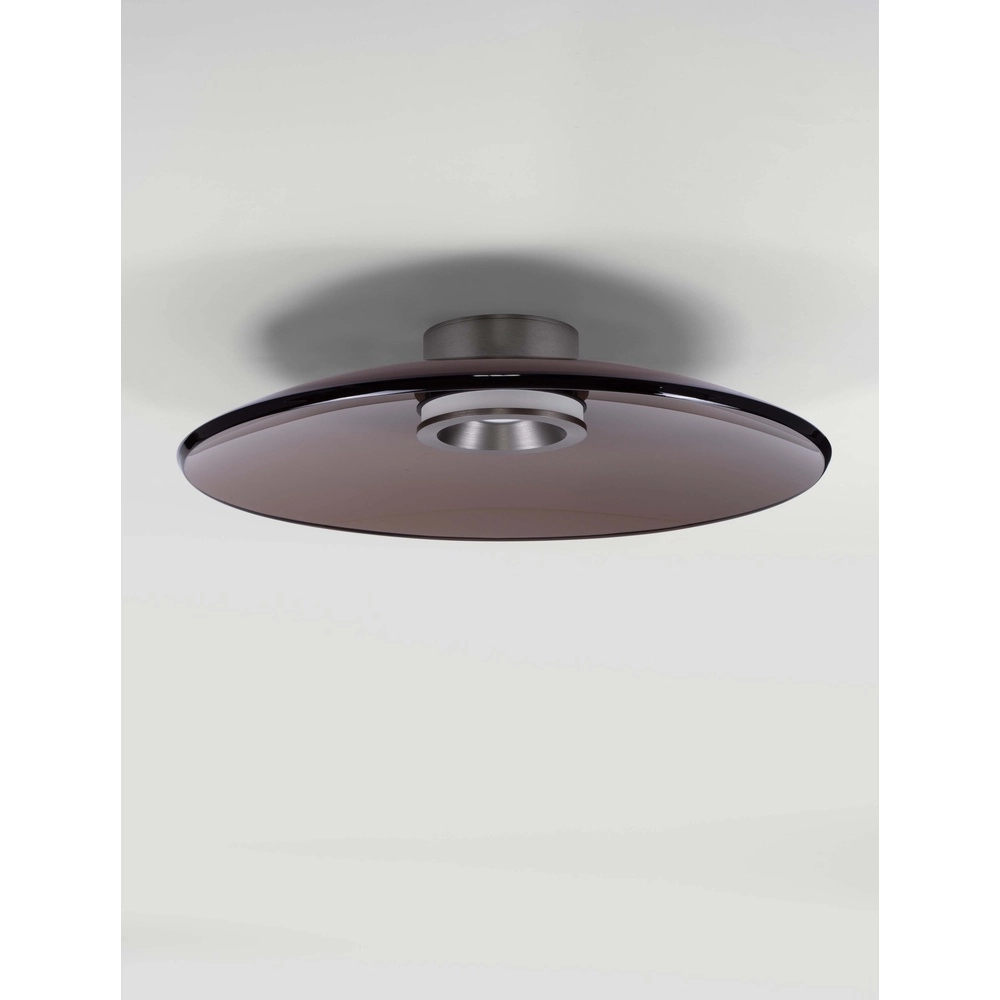 Plafonnier Esti verre marron Ø 50cm Lyora 5212017461834