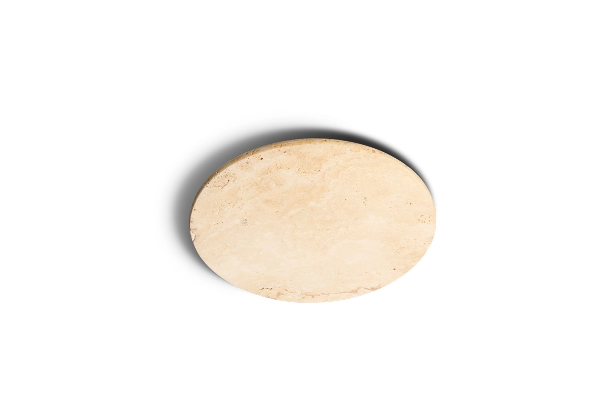 Lampe murale en travertin Alysia Ø 23cm