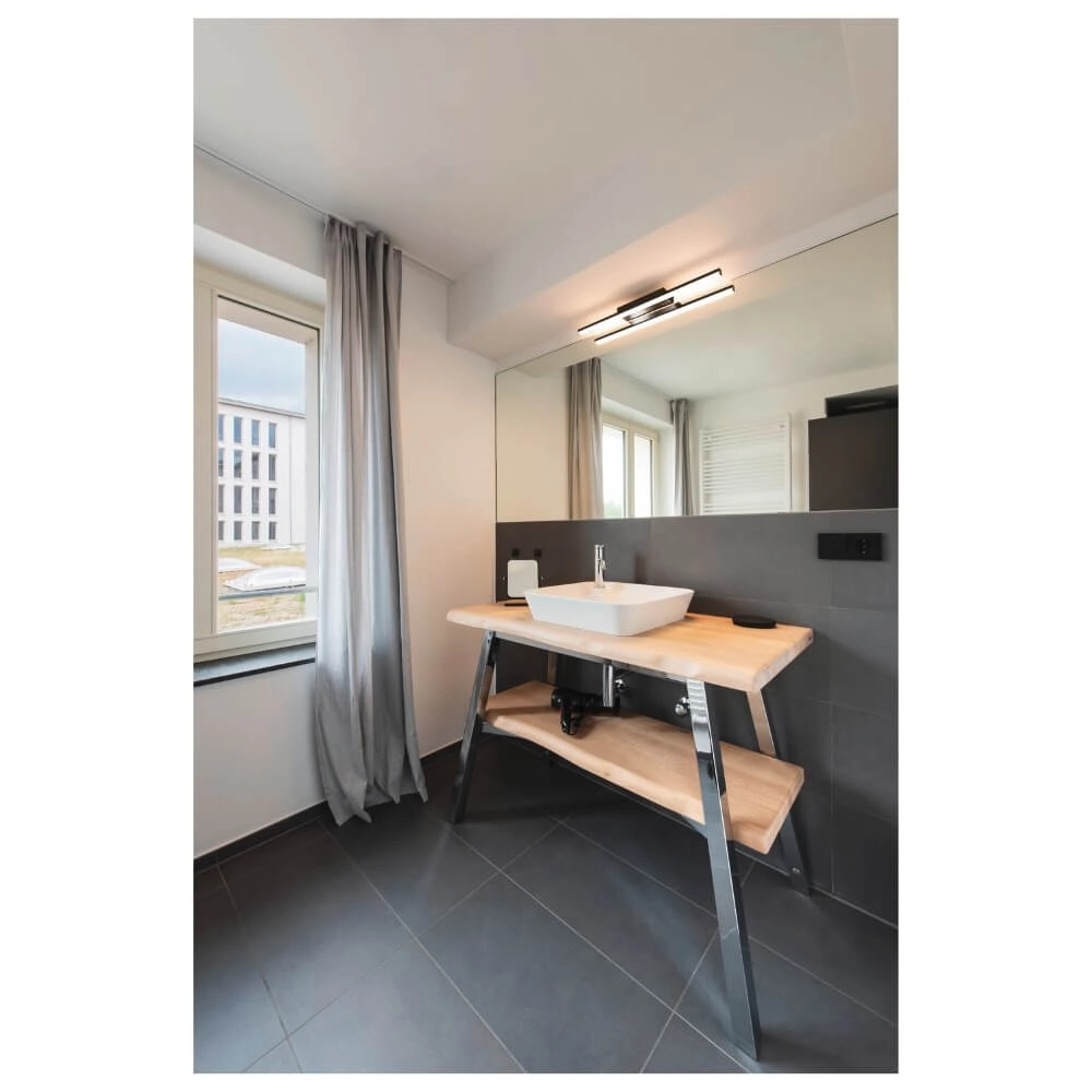 Éclairage de miroir à LED Glenos II noir SLV 4024163236584