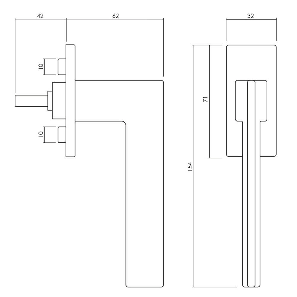Poignée de fenêtre design Trend chrome Olivari 8714186479476
