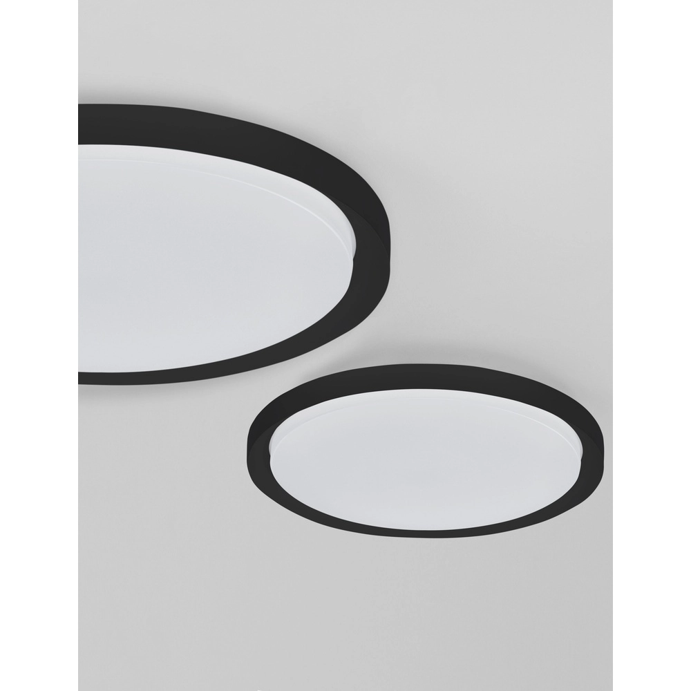 Plafonnier Troy noir Ø 46cm Lyora 5212017425799