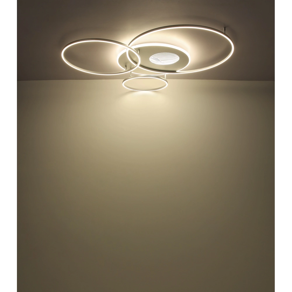Lampe de plafond moderne Invertina Gris argenté 126 cm Globo 9007371468836