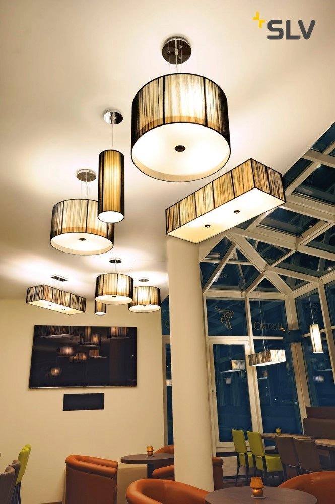 Lampe à suspension LED Q-Line dimmable 142cm noir SLV 4024163196116