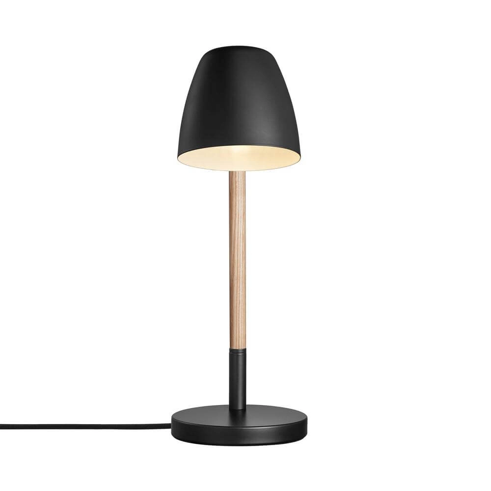 Lampe de table Theo noir avec bois Nordlux 5704924005695