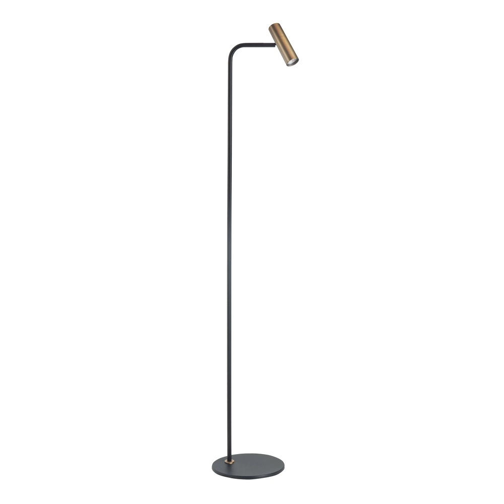 Lampadaire Trend noir avec bronze cuivré
