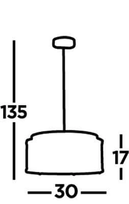 Lampe suspendue décorative Elise Ø 30cm Searchlight 5053423039343