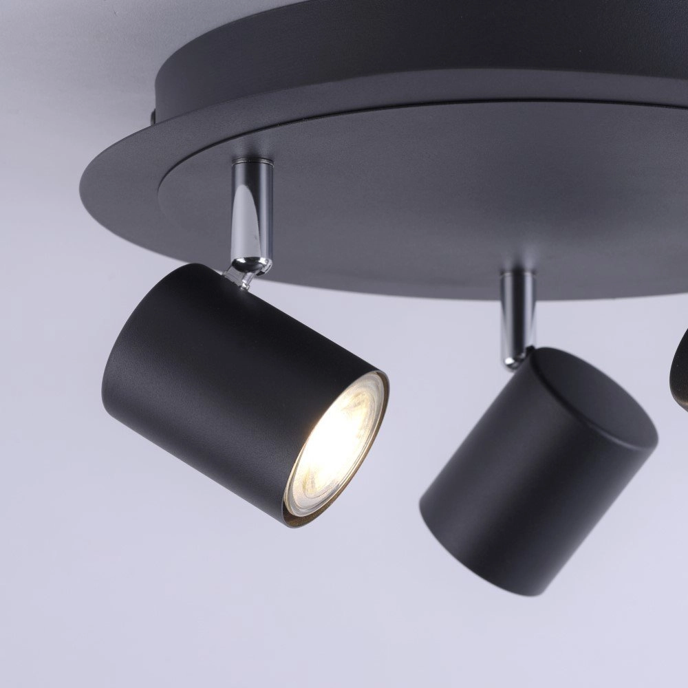 Spot noir en surface Tarik avec LED Just Light 4043689973919