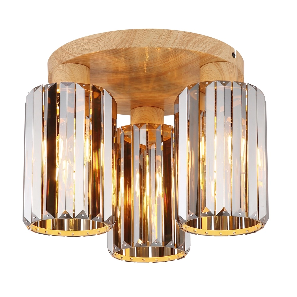 Lampe de plafond Run bois