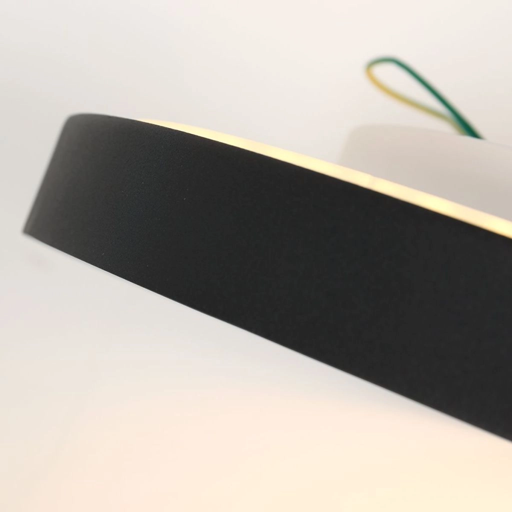 Éclairage de plafond moderne Flady noir Ø30cm Steinhauer 8712746181012