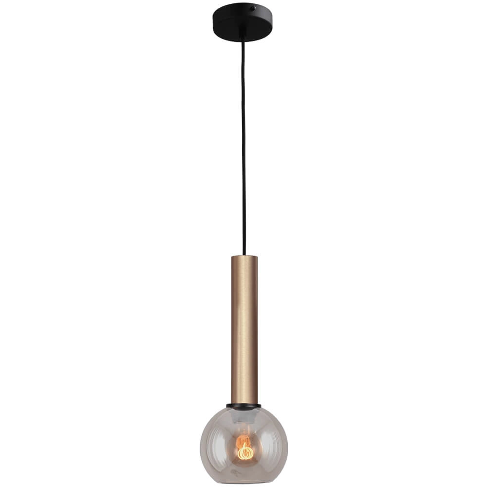 Lampe suspendue Ø 15cm Bella 2 Laiton doré avec verre doré Lampe suspendue Ø 15cm Bella 2 Laiton doré avec verre doré