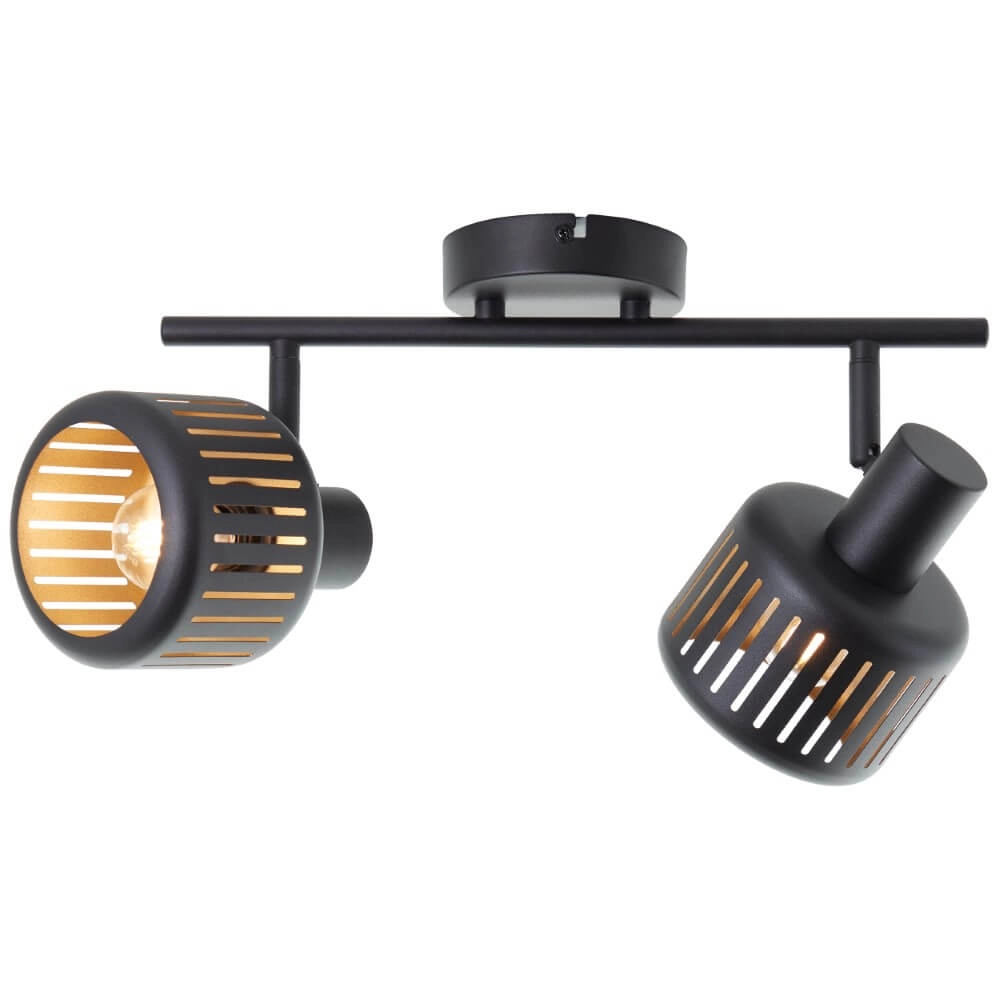 Plafonnier 2 lumières Tyas noir avec de l'or Brilliant 4004353424328